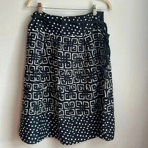 Sherry Taylor Ethnic Print Blue and White Skirt Size Medium